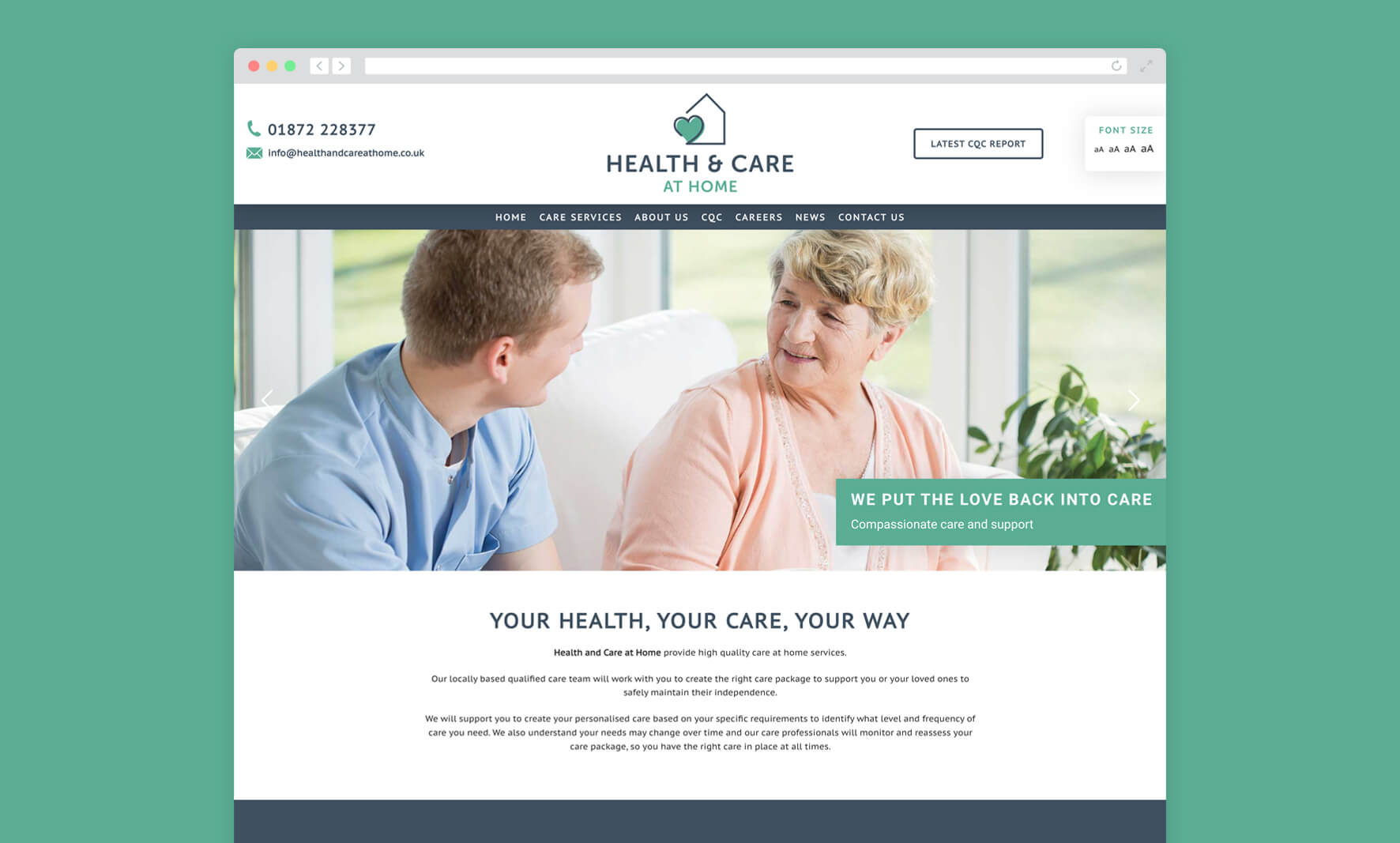 New Health and Care at Home Website